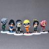 6 Pcs/Lot Q Version NARUTO Sasuke Gaara Uchiha Madara Figure 7-8cm 2 Style Personality Base Mini Figurines Decoration Doll Gifts