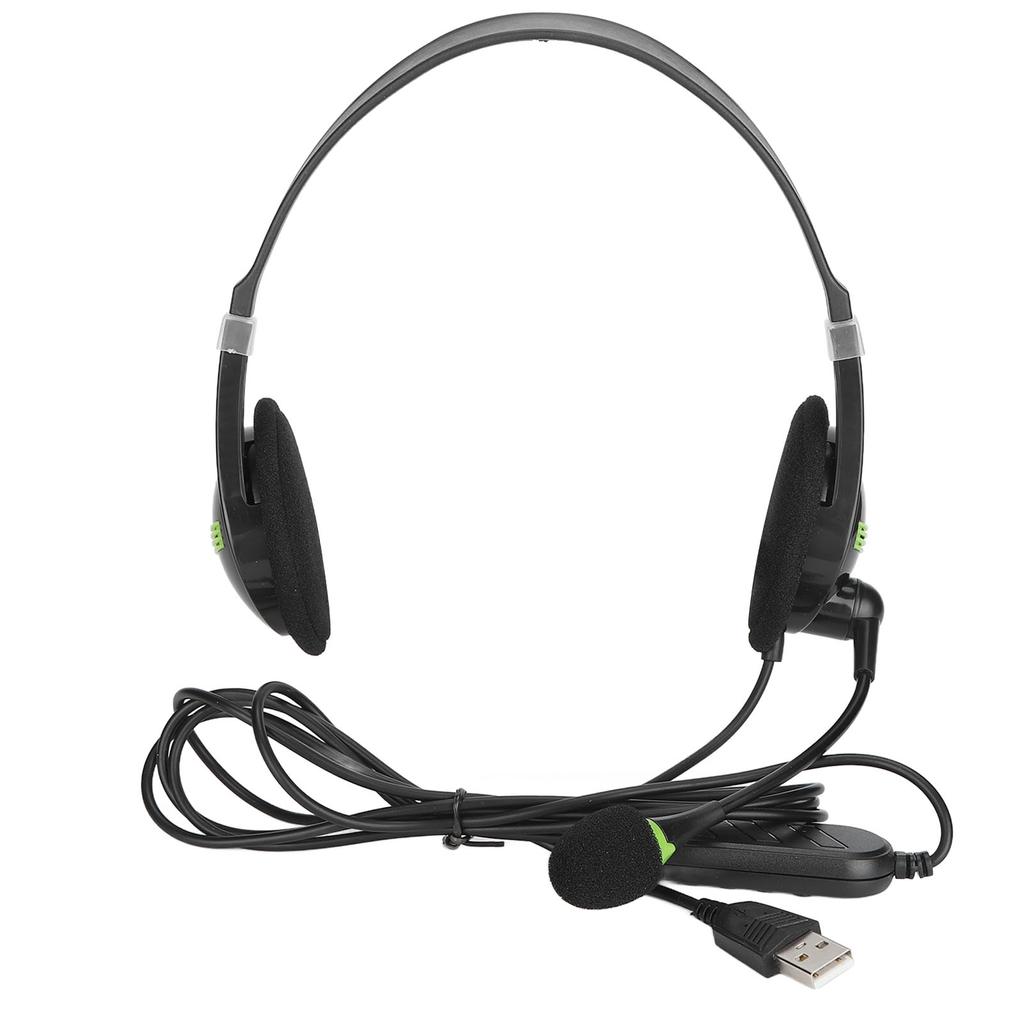 SY440MV Wired Headset 3.5mmUSB Customer Service Over Ear Headphones with Noise Cancelling