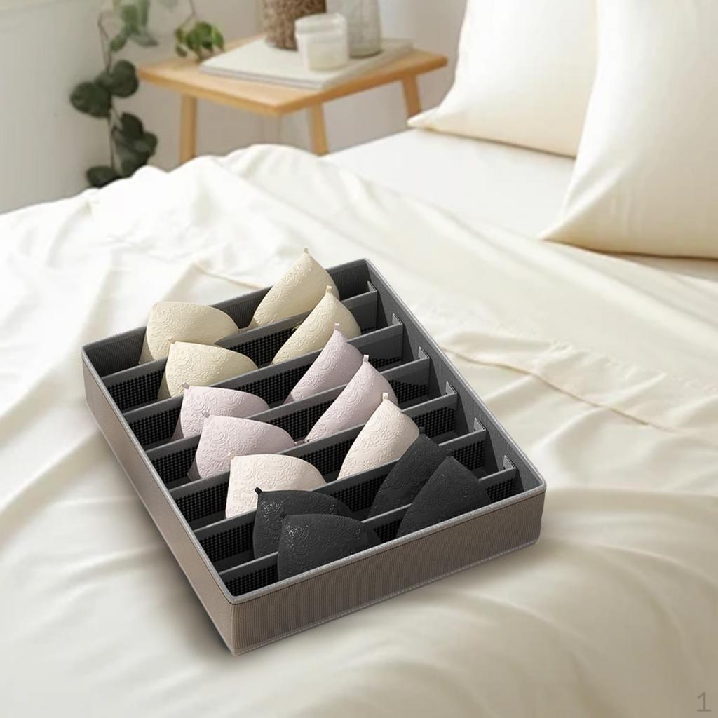 

Коробка-органайзер для ванной комнаты для носков и нижнего белья с внутренними разделителями Light Gray 7 Grid