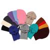 Solid Color Knitted Hooded Cap Woolen Neck Collar Beanies Cap Fashion Balaclava Hat  Outdoor