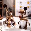 Coffee-Themed Faceless Gnome Doll Christmas Ornaments - Plush Table and Window Decor
