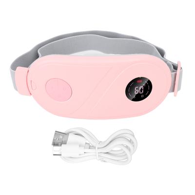 Menstruations-Heizkissen Taillen-Vibrationsmassagegerät Gürtel 3 Temperaturen Wiederaufladbarer Massagiergürtel für Frauen Rosa