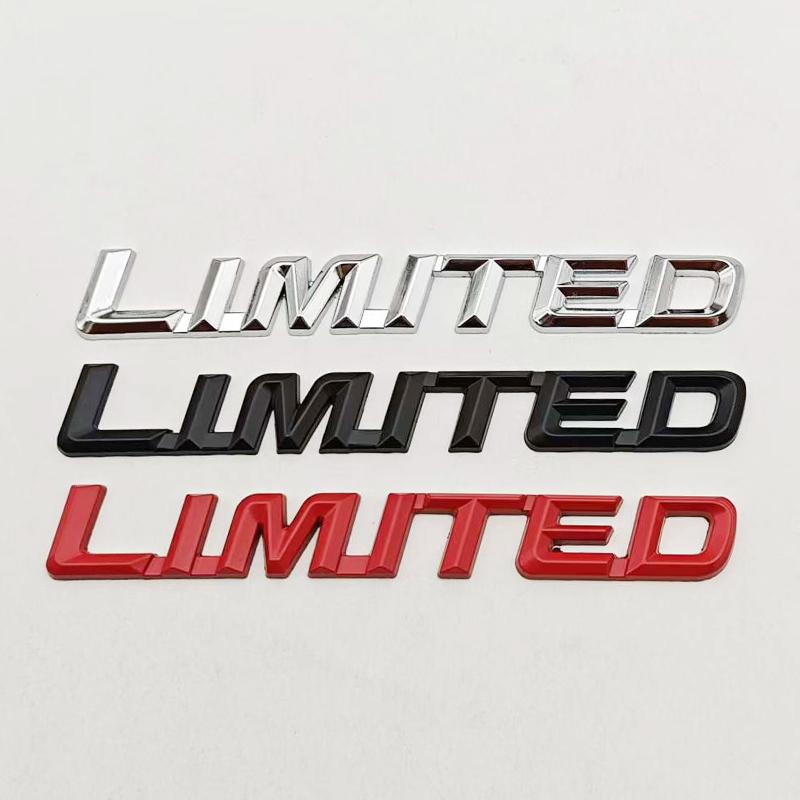 New 3D Metal Chrome Car Styling Logo LIMITED Emblem Badge Limited Edition Trunk Body Sticker Decal Fender Emblem Auto Accessory