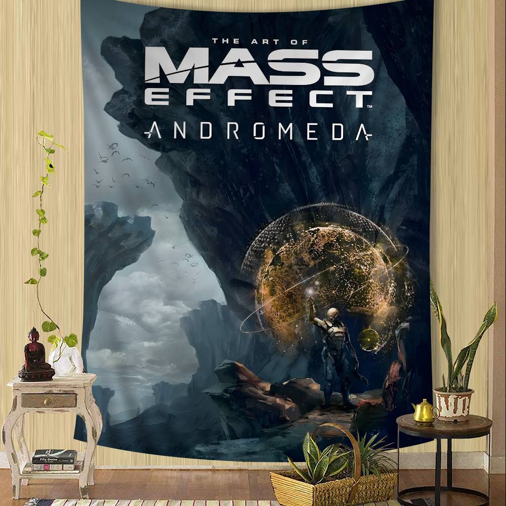 Mass Effect Vintage Tapestry Art Printing Art Science Fiction Room Home Decor Home Decor