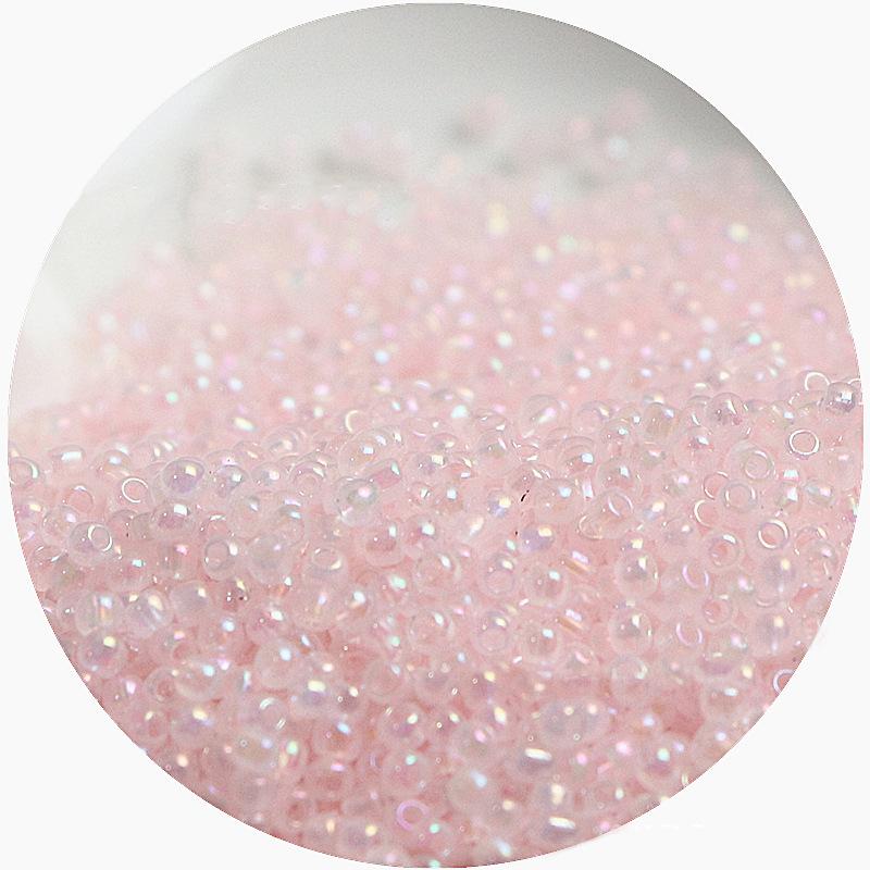 2mm Irisierende Glas-Samenperlen: Cremige Wolke für DIY Schmuck & Armbänder