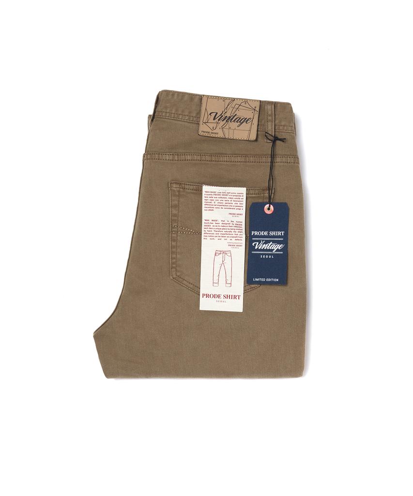 PRODESHIRT Bordeaux Dyed Denim Pants (Brown)