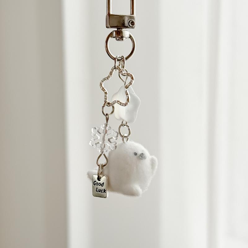 

1/2 шт. Брелок-печатка «Снежинка с ворсом» Пушистый Милый Мультяшный Морские Животные Подвеска Сумка Чехол для Наушников Чехол для Телефона Аксессуары для Ремешка A2