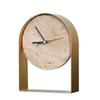 Luxurious Marble Desktop Clock Modern Model Room Study Bookcase Handicraft Ornament Table Desk Clock Watch Home Decorations