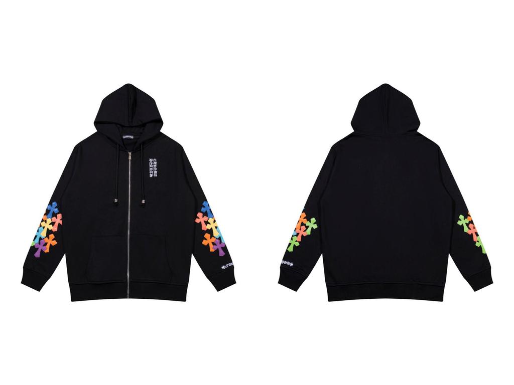 Vyšívaná mikina s křížem a podkovou pro muže a ženy - Podzimní oblečení