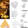סט נרות LED ללא להבה (Votive) 100+ שעות פעולה נרות חשמליים מופעלים בסוללה תה-ליט לחתונה הצעת נישואין קישוט רומנטי