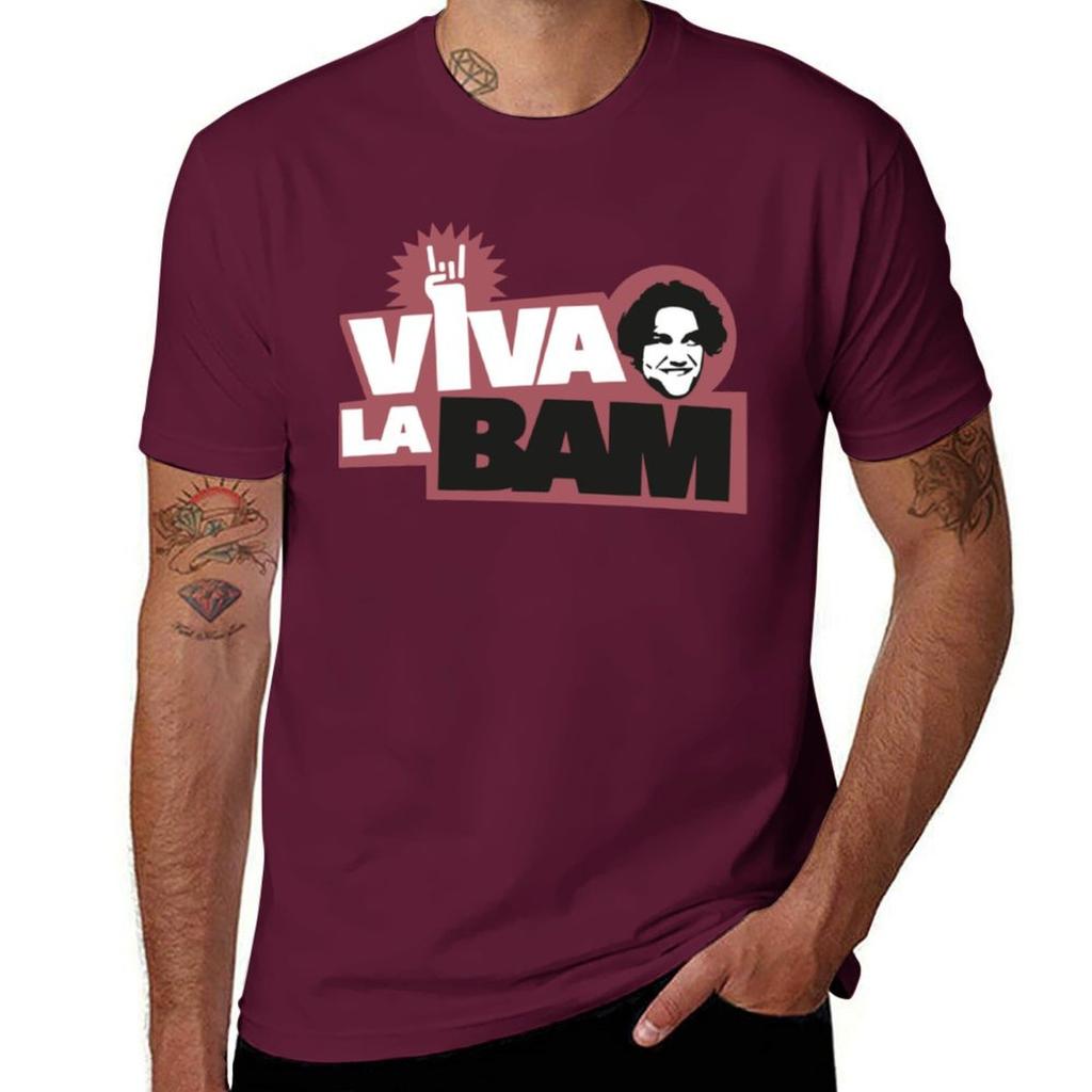 Bam Margera T-Shirt Oversized Hippie Clothes Plain White T Shirts Men