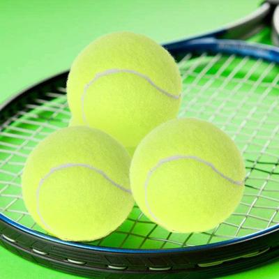 Professioneller Spiel-Tennisball Sportturnier Fluoreszierend Gelb Fasriges Filzbezogen
