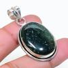 Natural Moss Agate Gemstone Handmade 925 Sterling Silver Pendant 1.69" AP-14895