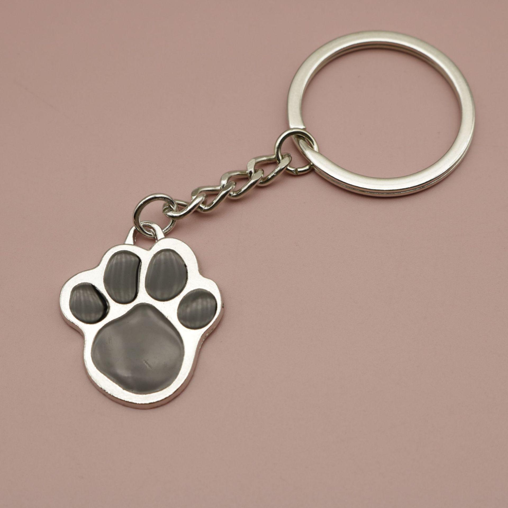 Cartoon Dog Paw Print Keychain Pendant