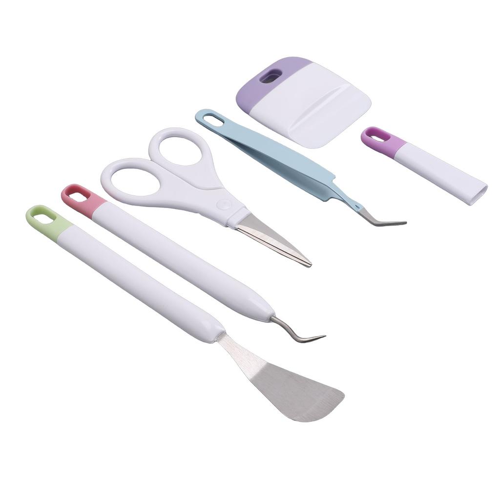 Craft Weeding Tool Set Tweezers Spatula Weeder Scraper Scissor Craft Tool Kit for Home Studio
