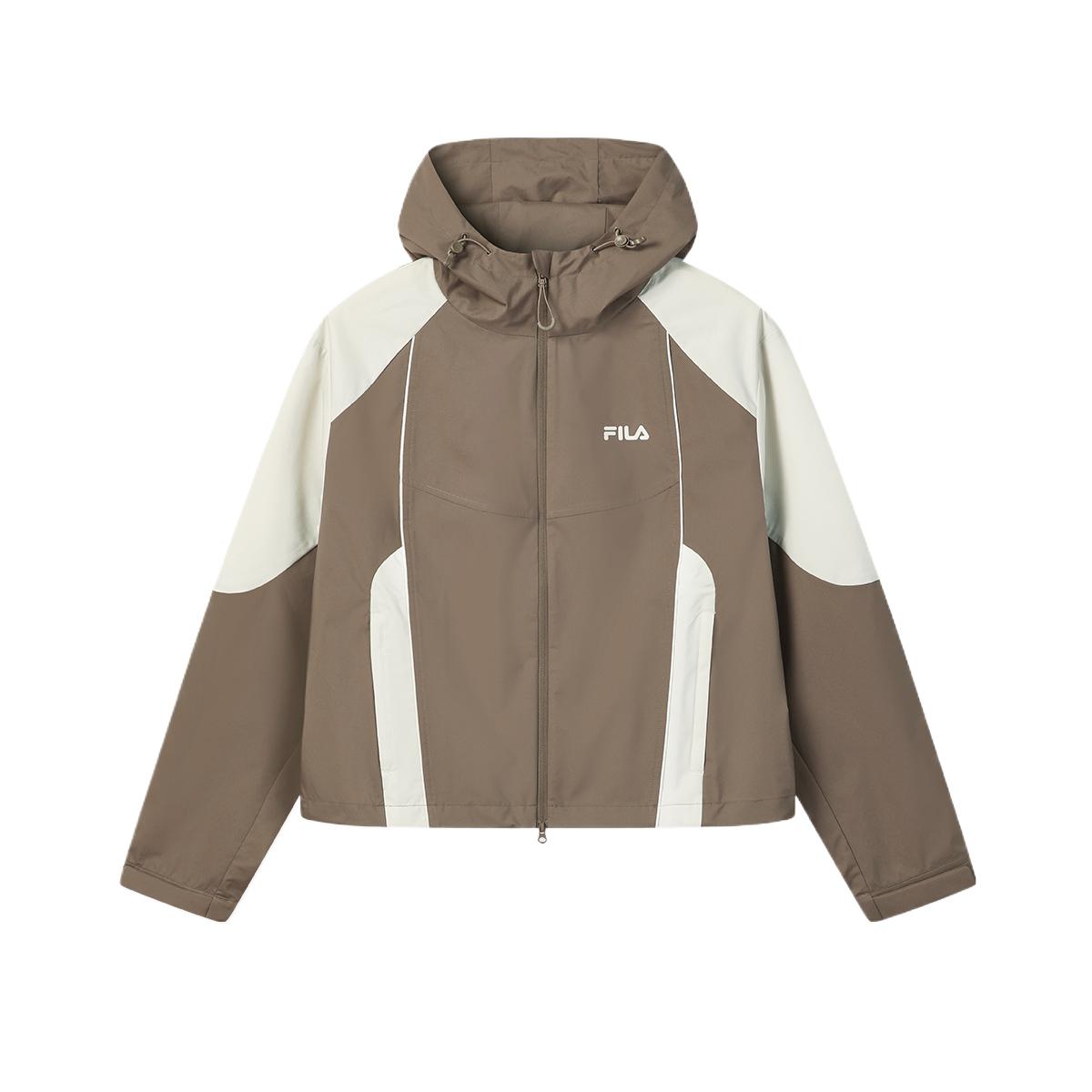 FILA Fleece Long Sleeve Hooded Jacket Women jackets F11W629708F-BN S