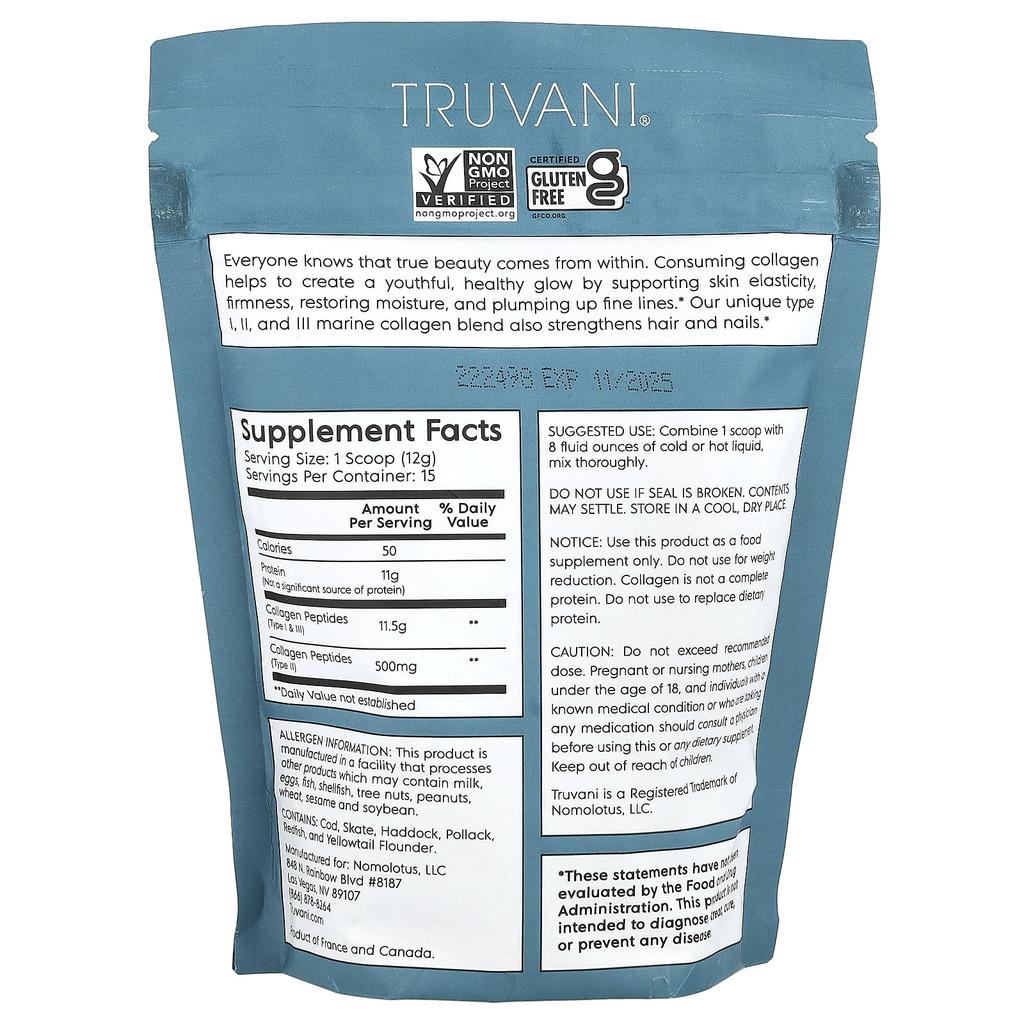 Wild Marine Collagen, Unflavored, 180G(6.35Oz)