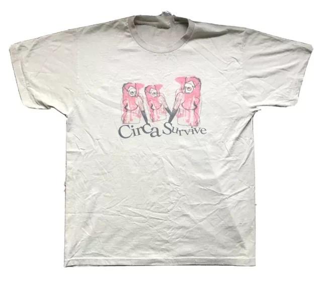 Circa Survive Band Reprinted White Cotton  SIZE S-5XL Unisex T-Shirt L