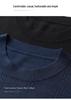 Men's Solid Color Jacquard Sweater - 2025 Autumn/Winter Casual Round Neck Knitwear