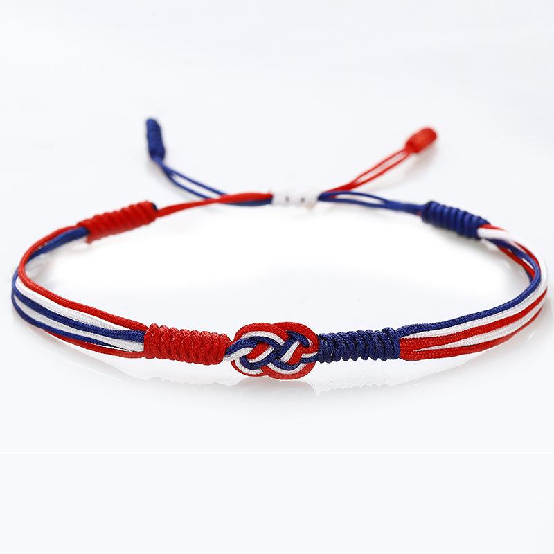 10 Colors Flag Colored Bracelet Unisex Handmade Weaven String Braslet Prayer Meditation Lucky Fabric Braclet Couple Brazalete