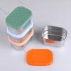 230ML 304 Stainless Steel Snack Container with Silicone Lid Fruit Storage Box  Kids