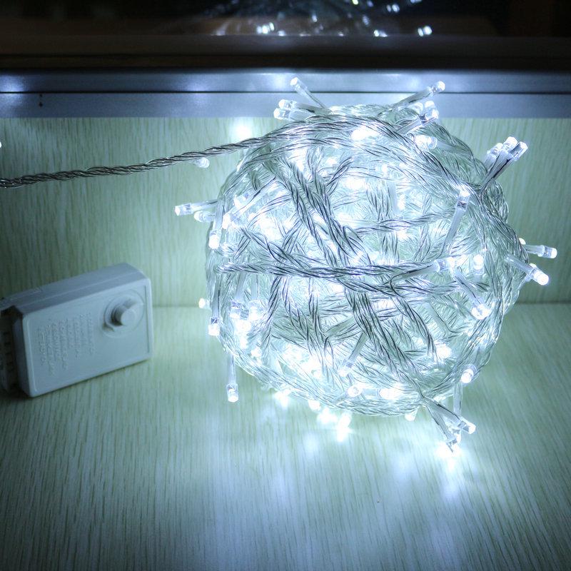 LED Solar Starry String Lights - Outdoor Waterproof Tree Lights for Courtyard Christmas Decoration, Colorful Lights 220V Plug-in 50m 400 lights [Reel]