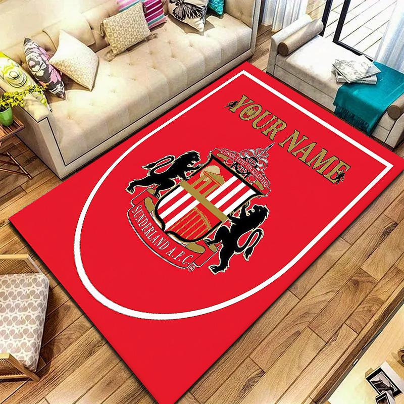 Sunderland Association Football Club Custom Name Carpet Rug For Living Room Bedroom Home Sofa Decoration Kids Play Nonslip Floor Mat