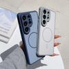 Matte Lens Protect Magnetic Phone Case For Samsung S26 S25 S24 S23 Ultra S26Plus For Magsafe Wireless Charge Skin Cover