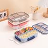 1100ml Bento Box Rechteckig Quadratisch Mikrowellengeeignet Kunststoff Lebensmittelbehälter Fachdesign Schule Picknick Büro Tragbare Lunchbox