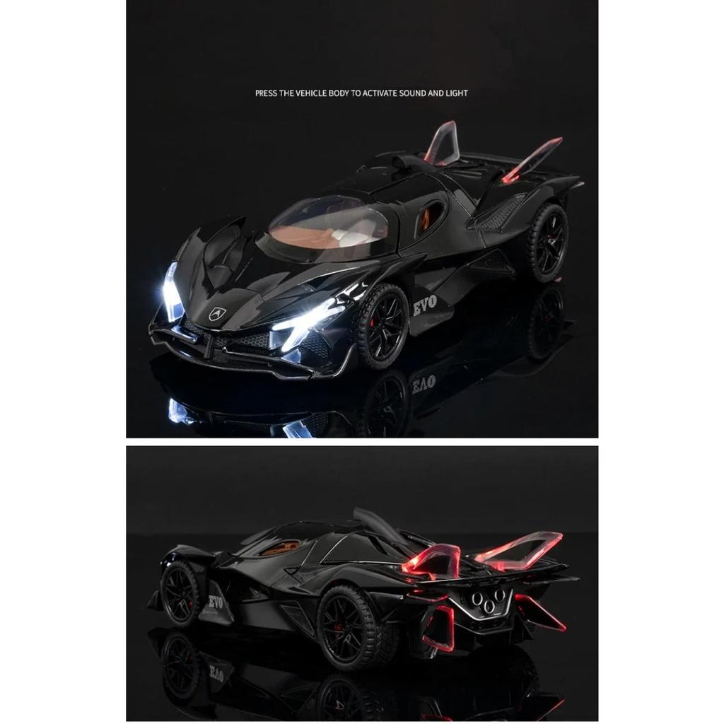 1/32 Apollo Project EVO Alloy Cast Toy Car Model Sound and Light Children's Toy Collectibles Birthday Gift