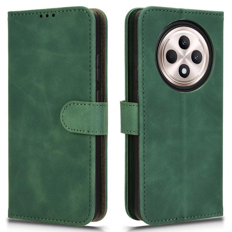 For Oppo Reno12 F 5G Case Skin-Feel Leather Wallet Folio Flip Anti-Drop Phone Cover