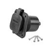 15A Flanged Inlet | Molded Body, 15 Amp, Receptacle, for RV, Workshop,