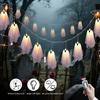 10Pcs Spooky Ghosts String Lights W/ 8 Light Modes Glowing Spooky Ghost LED Light String Ghost LED Lights Halloween Decoration