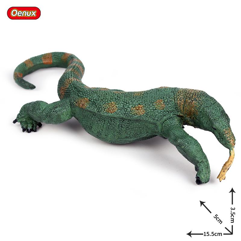 Oenux New Simulation Wild Reptile Animals Action Figures Lizard Model Figurines Kids Education Congnitive Scene Decoration Toy