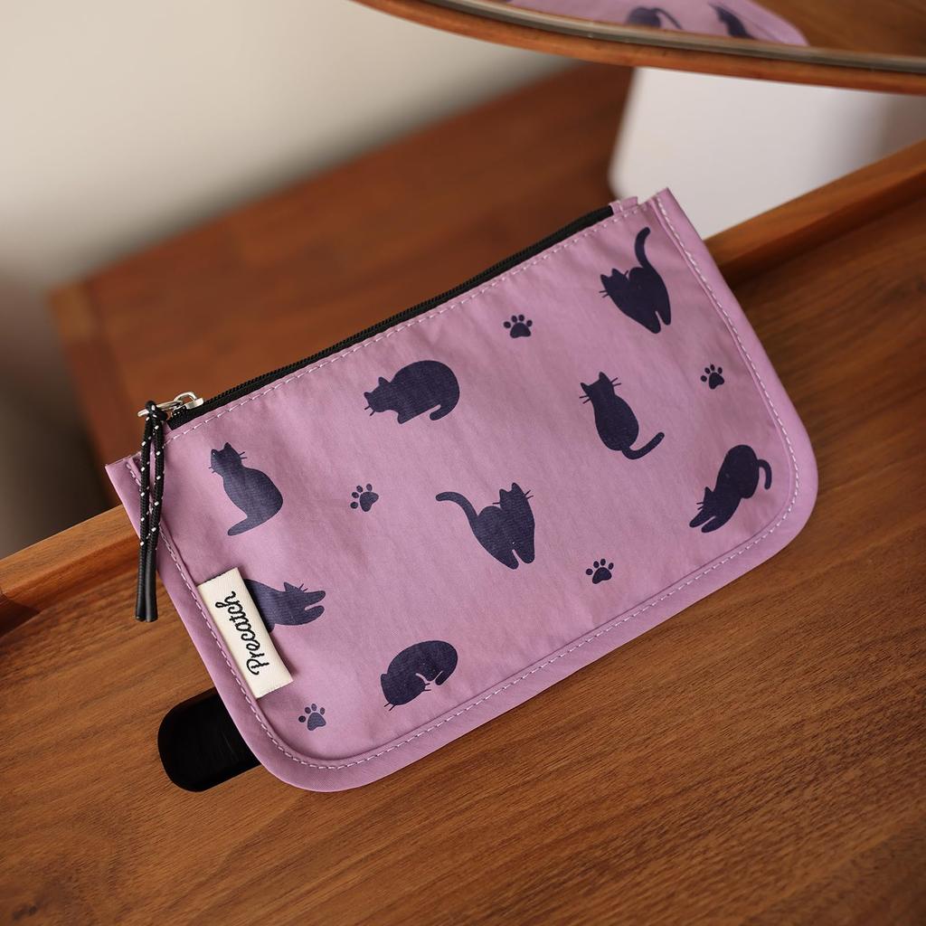 Precatch Small Storage Miscellaneous Coin Card Cute Cat Mini Key Pouch Pouch, Goods, Purse, Holder, Lightweight, Pattern, Travel, Portable, Storage,