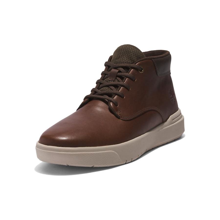 Timberland Seneca Bay Chukka Slip Resistant Durable High Top Sneakers Men Sneakers Coffee-Brown A5UVN201