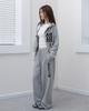 MUAHMUAH Wave Logo Wide Elastic Pants [Gray]