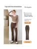 Damen Herbst/Winter Yoga Top mit integriertem BH, Langarm, Ausgeschnittenem Rücken, Trägern und Polstern.