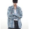 Unisex Casual Retro Plaid Shirt - High-End Lazy Style for Men (Spring/Summer)