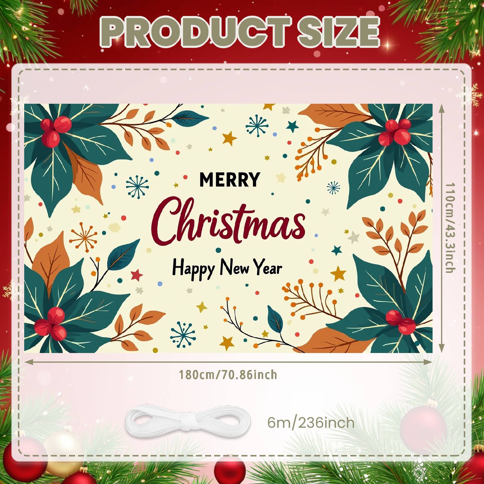 New Year Banner Snowflake Pattern New Year Decoration Banner Holiday Banner Holiday For Holiday Gathering New Year Event