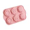 6 Holes Rose Flower Handmade Soap Candle Silicone Mold Heart Shape DIY Cake Chocolate Baking Tools Ice Cube Making Mould