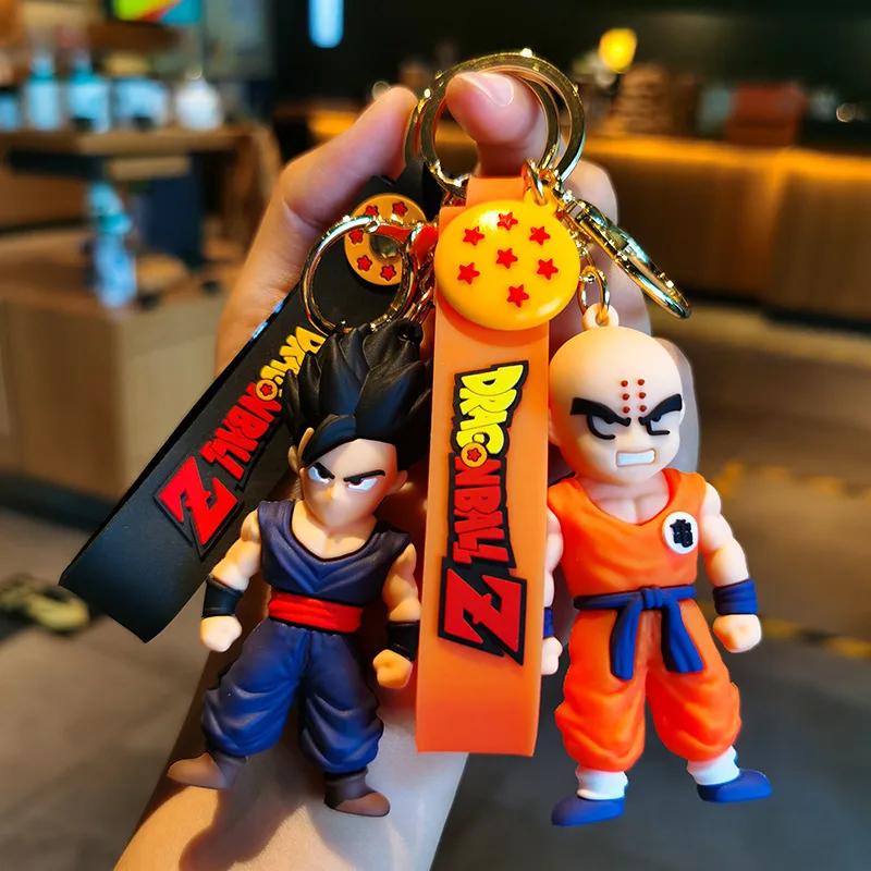 Dragon Ball Anime Keychain 3D Son Goku Master Roshi Figure Dragon Ball Pendant Keyring For Backpack Bag Decoration Anime Fans