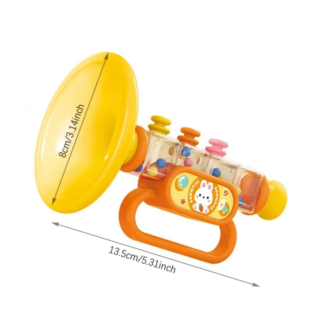 Non-Toxic Cartoon Rabbit Trumpet Mini Multi Function Playable Musical Instrument Funny Early Educational Creative Learning Horn Toy Gift