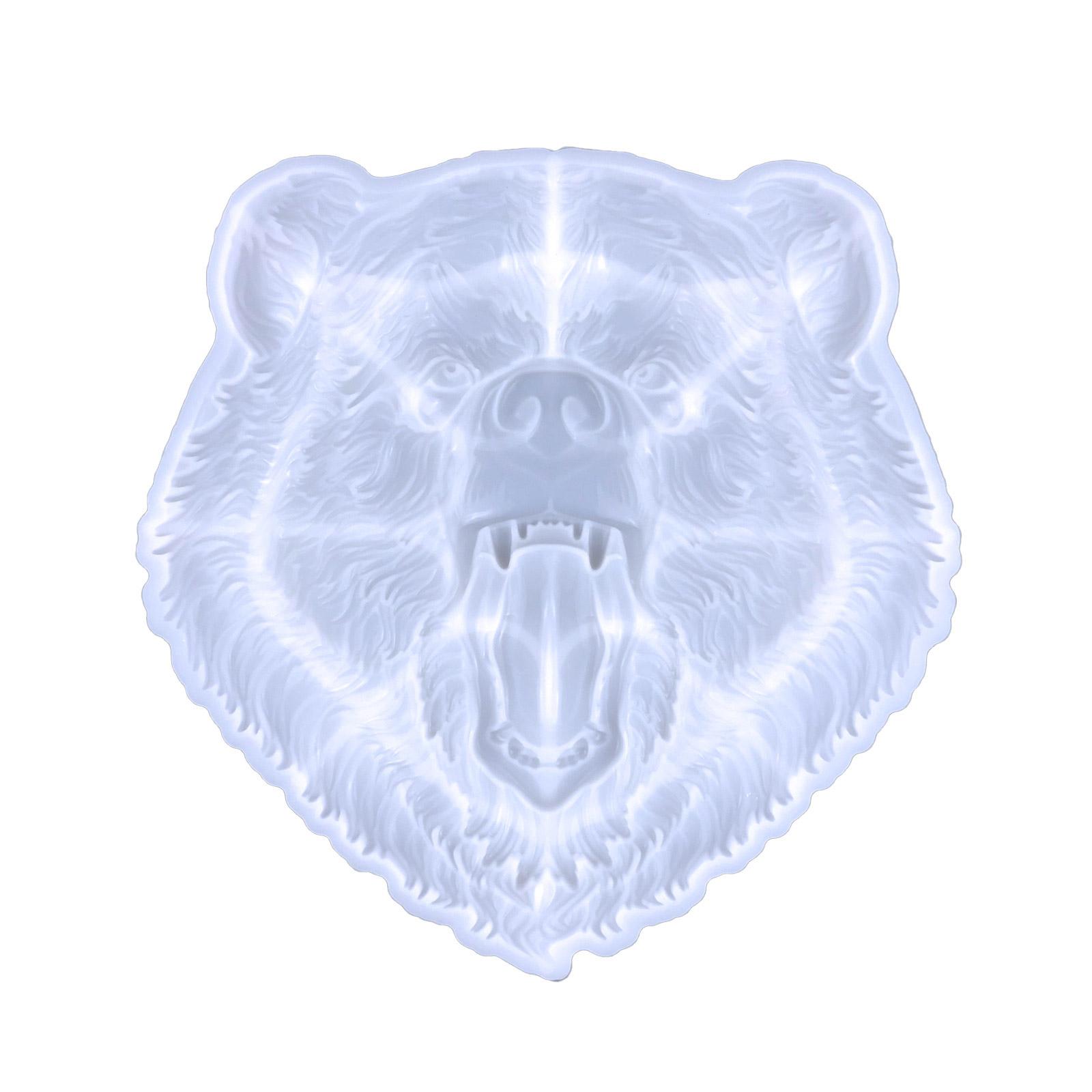 Handmade Bear for Head Mold Animal Pendant Silicone Mold 3D Bear for Head Resin Mold DIY Craft Wall Pendant Ornament Dec 1 чистый