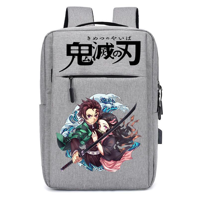 Japan Cartoon Comics Demon Slayer USB Charging Backpack Large Capacity Student Casual Backpack 0004