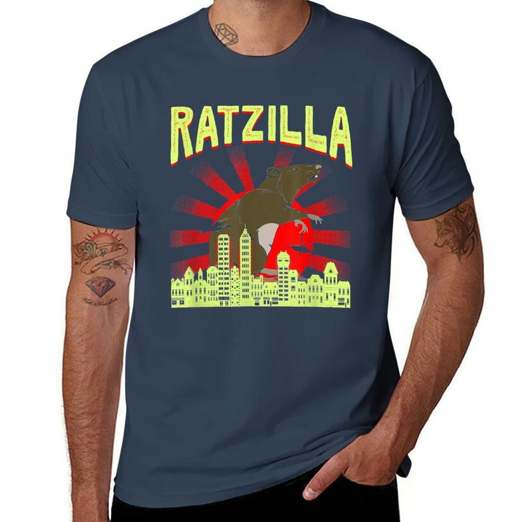 Funny Ratzilla Rat Mouse Cute Tshirt Casual All Match Short Sleeve Tshirt