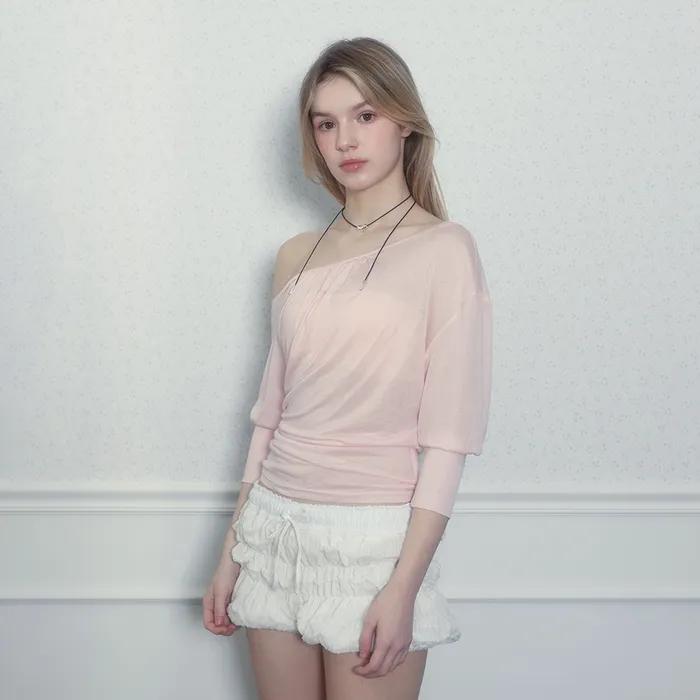 Empty Drop Neck LISSE - Silver