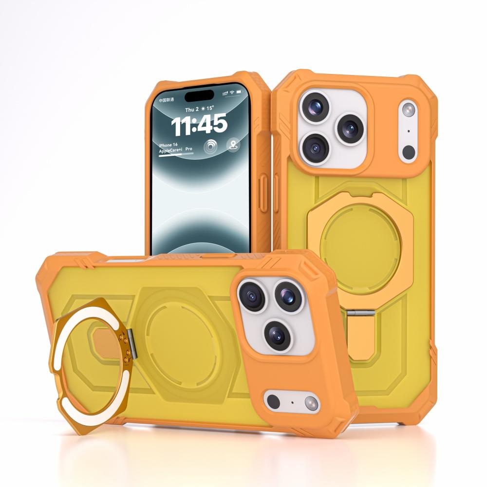 Heavy Military Armor Shockproof Case For iPhone 17 Pro Max 17 Air 17 Pro Magsafe Magnetic Ring Stand Holder Hard Cover