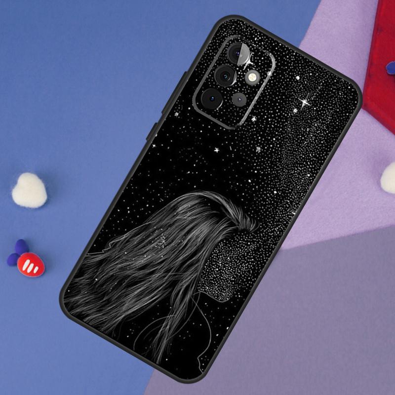 Black Aesthetic Skeleton Digital Art Case For Samsung Galaxy A14 A56 A36 A26 A16 A06 A54 A34 A12 A32 A52 A13 A33 A53 A15 A35 A55