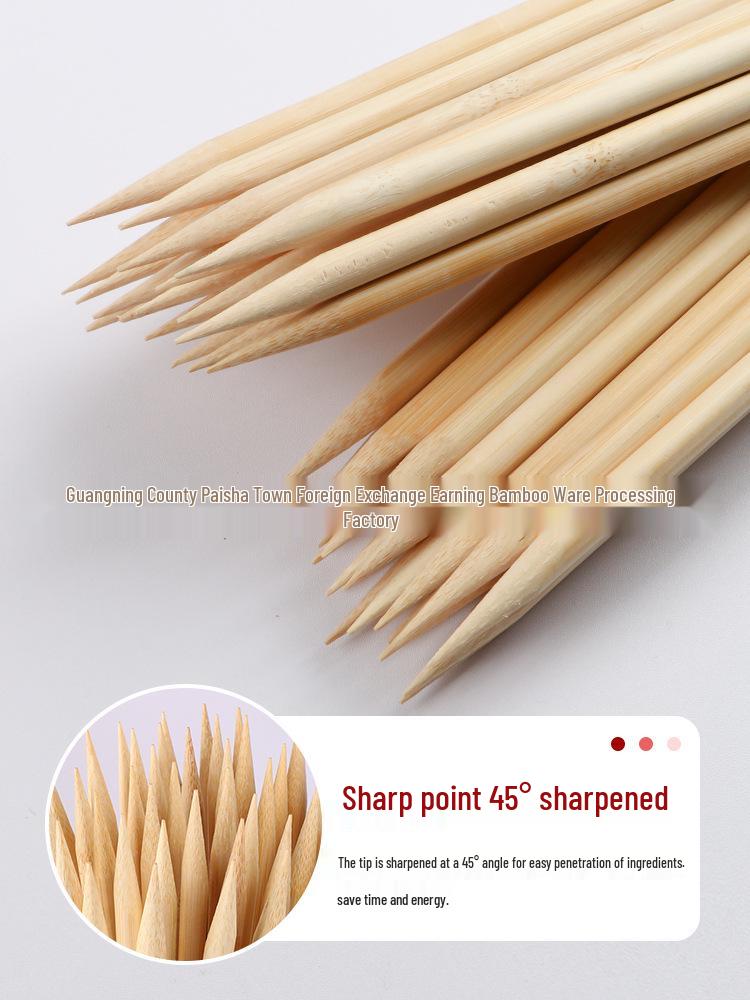 Szaszłyki bambusowe: Grubość 5-10 mm, Idealny na grille, do rękodzieła, projektów DIY, masztów flagowych, aranżacji kwiatowych, suszenia makaronu, klatek dla ptaków.